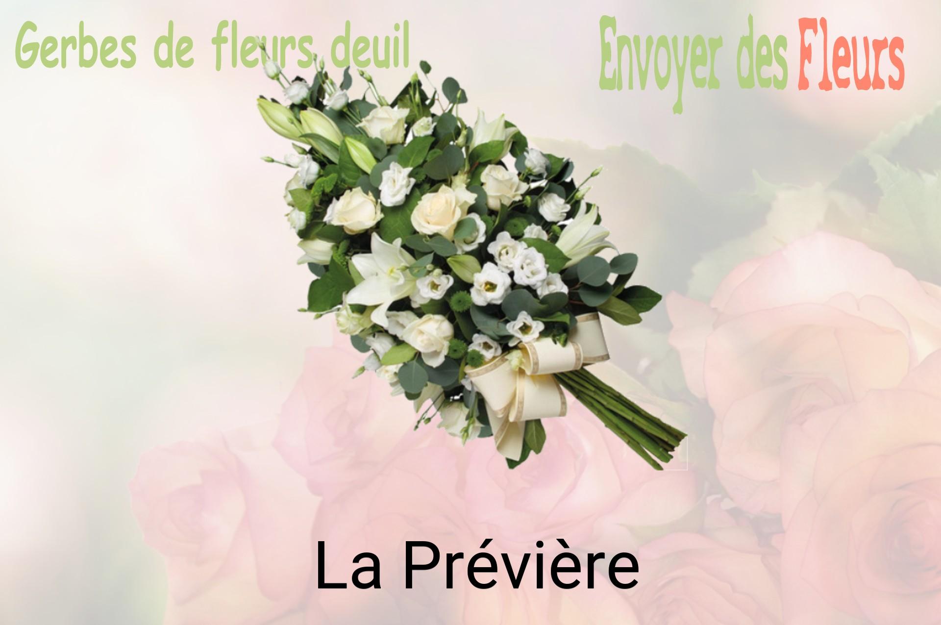 Gerbe de fleurs de deuil livrée à La Prévière